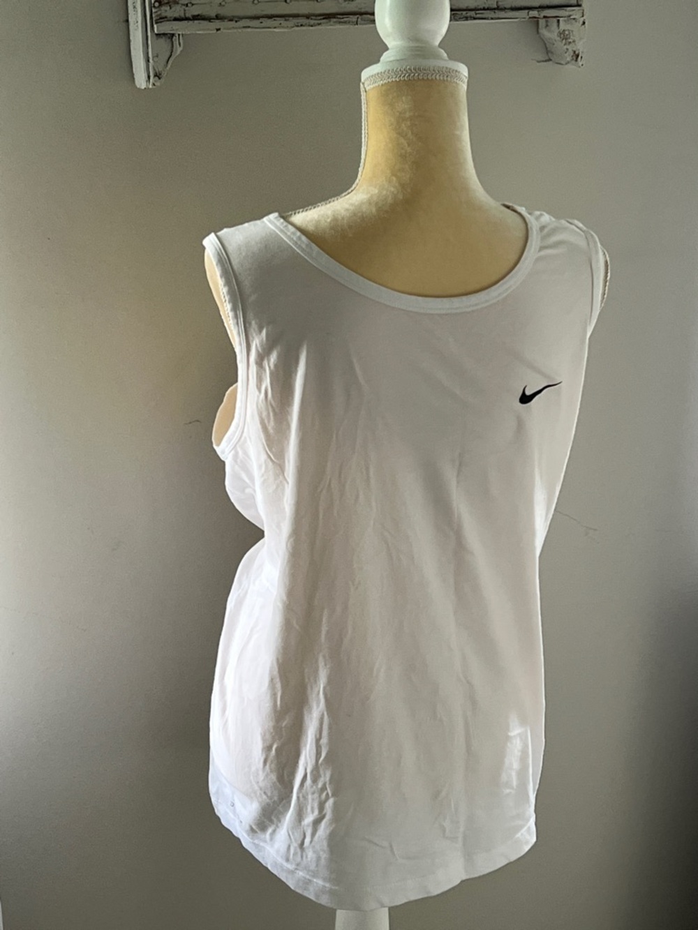 Set of 3 Nike White Tank Top with Black Swoosh Logo